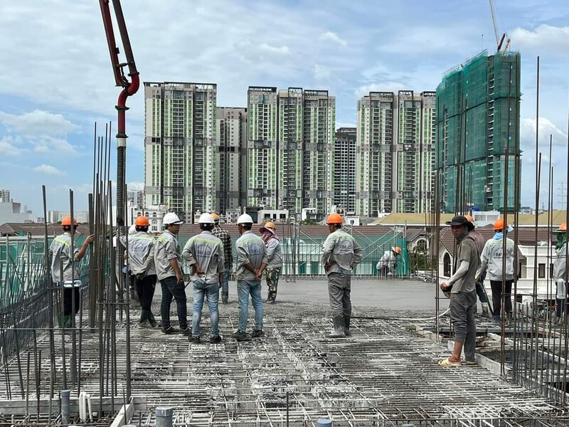 Thi công sàn bê tông rỗng NEVO