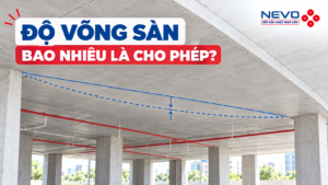 Sàn bê tông bị võng: minh họa độ võng và giới hạn sử dụng